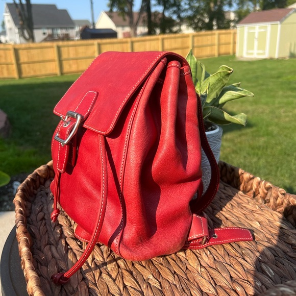 AUTH Vintage Coach Red Legacy Soft Small Backpack 9596 Y2K Purse - Picture 3 of 13